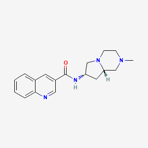 molecular formula C18H22N4O B5275266 N-[(7S,8aS)-2-methyloctahydropyrrolo[1,2-a]pyrazin-7-yl]quinoline-3-carboxamide 