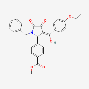 molecular formula C28H25NO6 B5275270 methyl 4-[1-benzyl-3-(4-ethoxybenzoyl)-4-hydroxy-5-oxo-2,5-dihydro-1H-pyrrol-2-yl]benzoate 