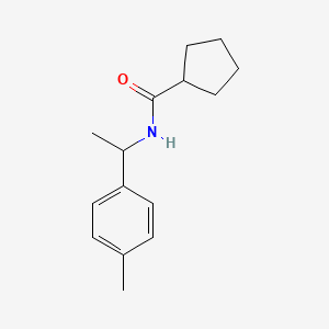 molecular formula C15H21NO B5275276 N-[1-(4-methylphenyl)ethyl]cyclopentanecarboxamide 