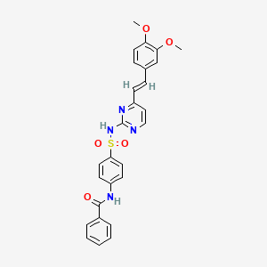molecular formula C27H24N4O5S B5275623 N~1~-[4-({[4-(3,4-DIMETHOXYSTYRYL)-2-PYRIMIDINYL]AMINO}SULFONYL)PHENYL]BENZAMIDE 