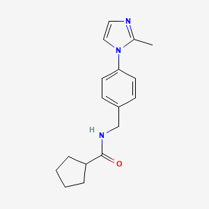 molecular formula C17H21N3O B5275645 N-[4-(2-methyl-1H-imidazol-1-yl)benzyl]cyclopentanecarboxamide 