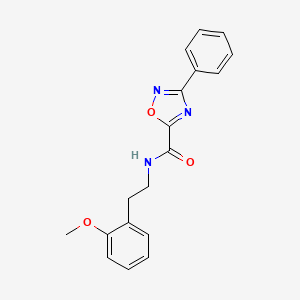molecular formula C18H17N3O3 B5275820 N-[2-(2-methoxyphenyl)ethyl]-3-phenyl-1,2,4-oxadiazole-5-carboxamide 