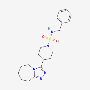 molecular formula C19H27N5O2S B5275847 N-benzyl-4-(6,7,8,9-tetrahydro-5H-[1,2,4]triazolo[4,3-a]azepin-3-yl)piperidine-1-sulfonamide 