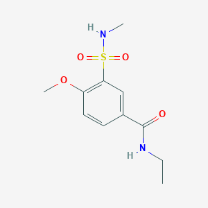 molecular formula C11H16N2O4S B5276127 N-ethyl-4-methoxy-3-(methylsulfamoyl)benzamide 