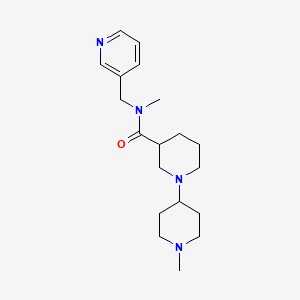 molecular formula C19H30N4O B5276417 N,1'-dimethyl-N-(pyridin-3-ylmethyl)-1,4'-bipiperidine-3-carboxamide 