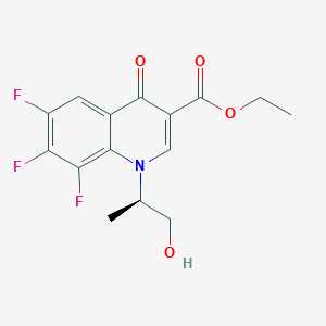 molecular formula C15H14F3NO4 B052771 ethyl 6,7,8-trifluoro-1-[(2R)-1-hydroxypropan-2-yl]-4-oxoquinoline-3-carboxylate CAS No. 110548-05-5