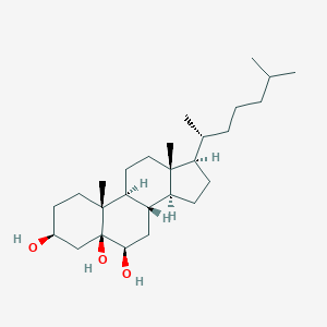 molecular formula C27H48O3 B052772 (3S,5S,6R,8S,9S,10R,13R,14S,17R)-10,13-Dimethyl-17-[(2R)-6-methylheptan-2-yl]-1,2,3,4,6,7,8,9,11,12,14,15,16,17-tetradecahydrocyclopenta[a]phenanthrene-3,5,6-triol CAS No. 79254-30-1