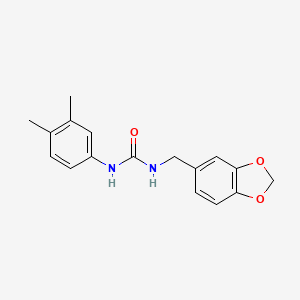 molecular formula C17H18N2O3 B5277201 N-(1,3-benzodioxol-5-ylmethyl)-N'-(3,4-dimethylphenyl)urea 