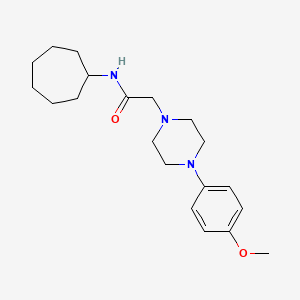 molecular formula C20H31N3O2 B5277292 N-cycloheptyl-2-[4-(4-methoxyphenyl)piperazin-1-yl]acetamide 