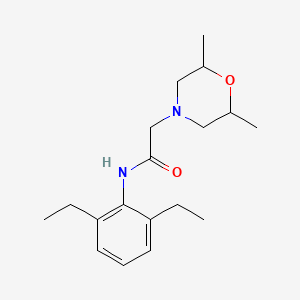 molecular formula C18H28N2O2 B5277307 N-(2,6-diethylphenyl)-2-(2,6-dimethylmorpholin-4-yl)acetamide 