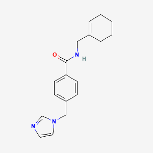 molecular formula C18H21N3O B5277327 N-(cyclohexen-1-ylmethyl)-4-(imidazol-1-ylmethyl)benzamide 