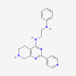 molecular formula C20H22N6 B5277431 N-phenyl-N'-(2-pyridin-4-yl-5,6,7,8-tetrahydropyrido[3,4-d]pyrimidin-4-yl)ethane-1,2-diamine 