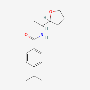 molecular formula C16H23NO2 B5277553 N-[1-(OXOLAN-2-YL)ETHYL]-4-(PROPAN-2-YL)BENZAMIDE 
