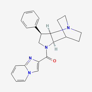 molecular formula C23H24N4O B5277704 imidazo[1,2-a]pyridin-2-yl-[(2R,3R,6R)-3-phenyl-1,5-diazatricyclo[5.2.2.02,6]undecan-5-yl]methanone 