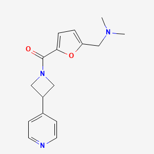molecular formula C16H19N3O2 B5277713 N,N-dimethyl-1-(5-{[3-(4-pyridinyl)-1-azetidinyl]carbonyl}-2-furyl)methanamine 