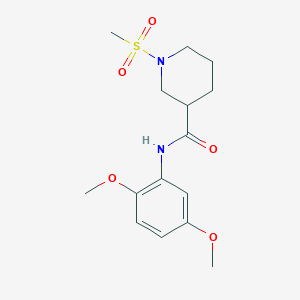 molecular formula C15H22N2O5S B5277736 N-(2,5-dimethoxyphenyl)-1-(methylsulfonyl)-3-piperidinecarboxamide 