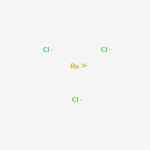 molecular formula Cl₃Ru B052779 Ruthenium chloride (RuCl3) CAS No. 10049-08-8