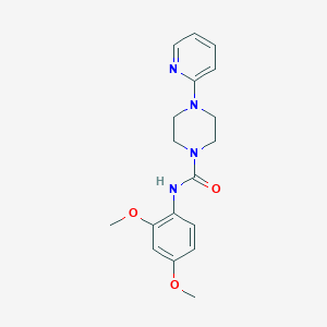 molecular formula C18H22N4O3 B5277922 N-(2,4-dimethoxyphenyl)-4-(2-pyridinyl)-1-piperazinecarboxamide 