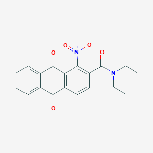 molecular formula C19H16N2O5 B5277956 N,N-diethyl-1-nitro-9,10-dioxo-9,10-dihydroanthracene-2-carboxamide 