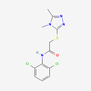 molecular formula C12H12Cl2N4OS B5278230 N-(2,6-dichlorophenyl)-2-[(4,5-dimethyl-4H-1,2,4-triazol-3-yl)sulfanyl]acetamide 