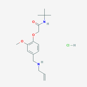 molecular formula C17H27ClN2O3 B5278242 N-tert-butyl-2-[2-methoxy-4-[(prop-2-enylamino)methyl]phenoxy]acetamide;hydrochloride 