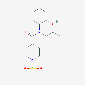 molecular formula C16H30N2O4S B5278516 N-(2-hydroxycyclohexyl)-1-(methylsulfonyl)-N-propyl-4-piperidinecarboxamide 