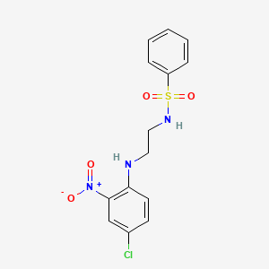 molecular formula C14H14ClN3O4S B5278554 N-[2-(4-Chloro-2-nitro-phenylamino)-ethyl]-benzenesulfonamide CAS No. 5478-49-9