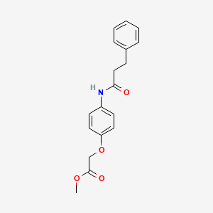 molecular formula C18H19NO4 B5278574 methyl {4-[(3-phenylpropanoyl)amino]phenoxy}acetate 