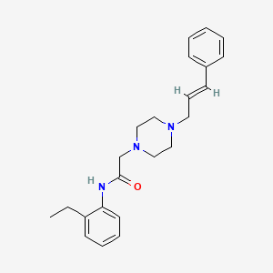 molecular formula C23H29N3O B5278616 N-(2-ethylphenyl)-2-[4-(3-phenyl-2-propen-1-yl)-1-piperazinyl]acetamide 