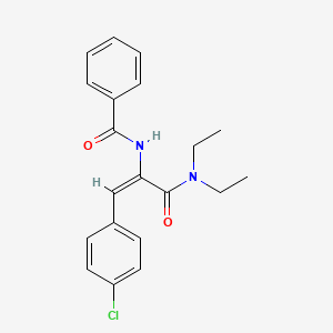 molecular formula C20H21ClN2O2 B5278830 N-{2-(4-chlorophenyl)-1-[(diethylamino)carbonyl]vinyl}benzamide 