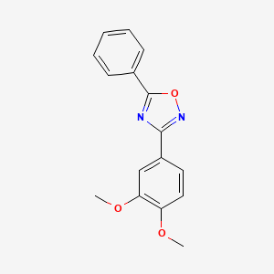 molecular formula C16H14N2O3 B5278838 3-(3,4-dimethoxyphenyl)-5-phenyl-1,2,4-oxadiazole 