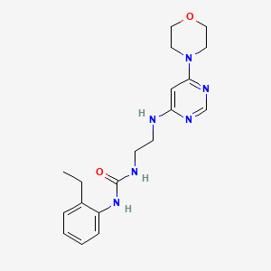 molecular formula C19H26N6O2 B5278888 N-(2-ethylphenyl)-N'-(2-{[6-(4-morpholinyl)-4-pyrimidinyl]amino}ethyl)urea 