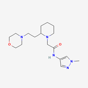 molecular formula C17H29N5O2 B5278930 N-(1-methyl-1H-pyrazol-4-yl)-2-{2-[2-(4-morpholinyl)ethyl]-1-piperidinyl}acetamide 