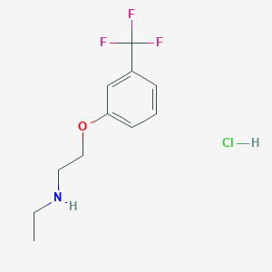 molecular formula C11H15ClF3NO B5279199 N-ethyl-2-[3-(trifluoromethyl)phenoxy]ethanamine;hydrochloride 