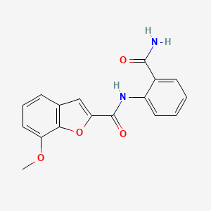 molecular formula C17H14N2O4 B5279445 N-(2-carbamoylphenyl)-7-methoxy-1-benzofuran-2-carboxamide 