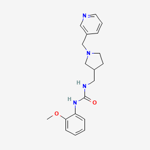 molecular formula C19H24N4O2 B5279463 N-(2-methoxyphenyl)-N'-{[1-(pyridin-3-ylmethyl)pyrrolidin-3-yl]methyl}urea 