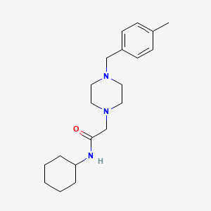 molecular formula C20H31N3O B5279719 N-CYCLOHEXYL-2-{4-[(4-METHYLPHENYL)METHYL]PIPERAZIN-1-YL}ACETAMIDE 