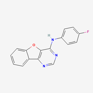 molecular formula C16H10FN3O B5279997 N-[1]BENZOFURO[3,2-D]PYRIMIDIN-4-YL-N-(4-FLUOROPHENYL)AMINE 