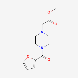 molecular formula C12H16N2O4 B5280138 METHYL 2-[4-(2-FURYLCARBONYL)PIPERAZINO]ACETATE 