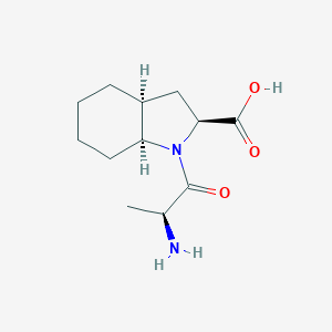 molecular formula C12H20N2O3 B052805 (2S,3aS,7aS)-1-((2S)-2-Aminopropanoyl)octahydro-1H-indole-2-carboxylic acid CAS No. 685523-06-2