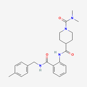 molecular formula C24H30N4O3 B5280578 N,N-DIMETHYL-N-(2-{[(4-METHYLBENZYL)AMINO]CARBONYL}PHENYL)TETRAHYDRO-1,4(2H)-PYRIDINEDICARBOXAMIDE 