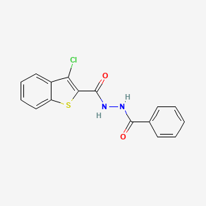 molecular formula C16H11ClN2O2S B5280801 N'-benzoyl-3-chloro-1-benzothiophene-2-carbohydrazide 