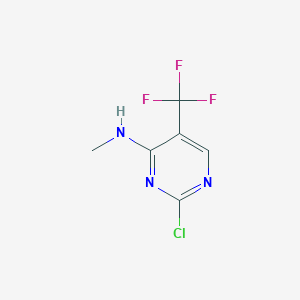 molecular formula C6H5ClF3N3 B052813 2-Chloro-N-methyl-5-(trifluoromethyl)pyrimidin-4-amine CAS No. 515824-43-8