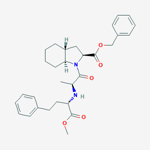 molecular formula C30H38N2O5 B052815 Benzyl (2S,3aR,7aS)-1-[(2S)-2-[[(2S)-1-methoxy-1-oxo-4-phenylbutan-2-yl]amino]propanoyl]-2,3,3a,4,5,6,7,7a-octahydroindole-2-carboxylate CAS No. 1026380-21-1