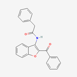 molecular formula C23H17NO3 B5281616 N-(2-benzoyl-1-benzofuran-3-yl)-2-phenylacetamide 