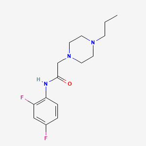 molecular formula C15H21F2N3O B5281837 N-(2,4-difluorophenyl)-2-(4-propylpiperazin-1-yl)acetamide 
