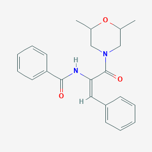 molecular formula C22H24N2O3 B5281892 N-{1-[(2,6-dimethyl-4-morpholinyl)carbonyl]-2-phenylvinyl}benzamide 