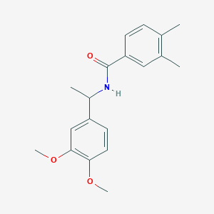 molecular formula C19H23NO3 B5282388 N-[1-(3,4-dimethoxyphenyl)ethyl]-3,4-dimethylbenzamide 