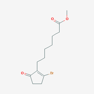molecular formula C13H19BrO3 B052844 2-Bromo-5-oxo-1-cyclopentene-1-heptanoic Acid Methyl Ester CAS No. 107220-02-0