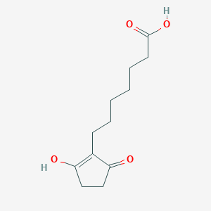molecular formula C12H18O4 B052846 7-(2-Hydroxy-5-oxocyclopent-1-EN-1-YL)heptanoic acid CAS No. 23535-02-6